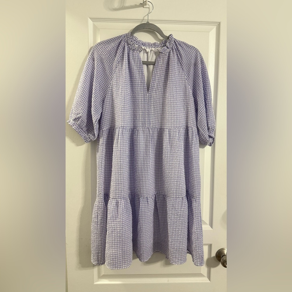 Purple Gingham Kids Dress